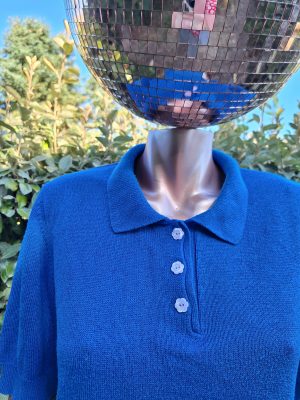 Pull manches courtes bleu