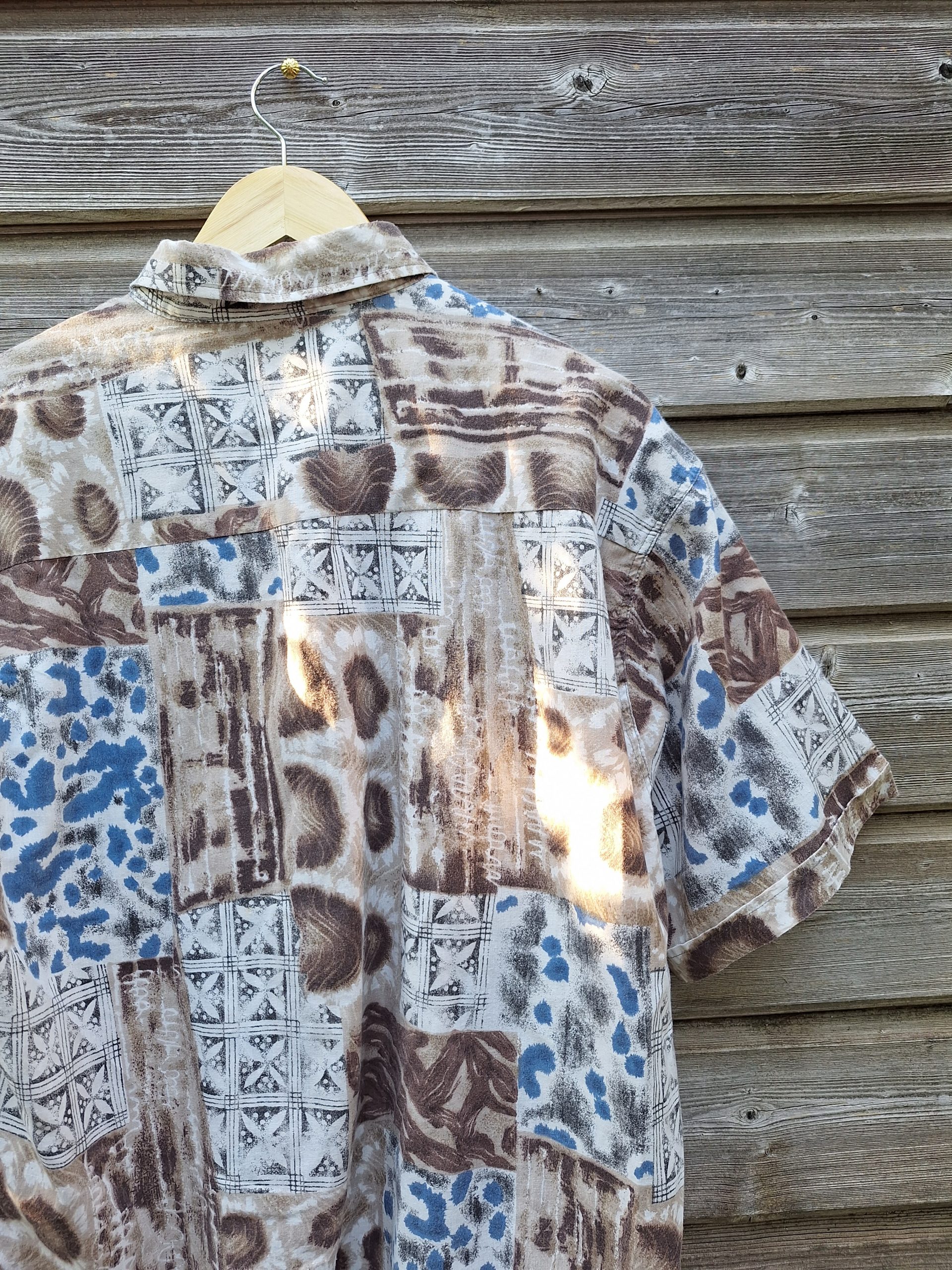 Chemise motifs bleu marron – Image 7