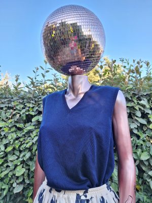 Pull sans manche marine