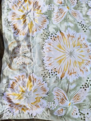 Foulard vert papillons