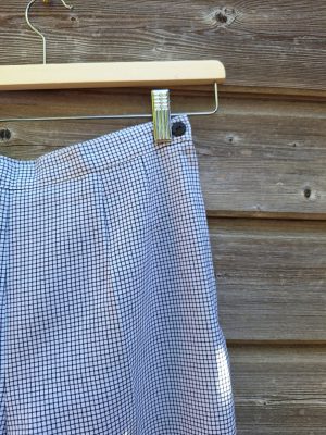 Pantalon vichy blanc et bleu