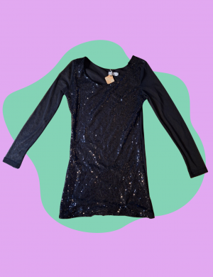 Haut / Robe sequins noirs