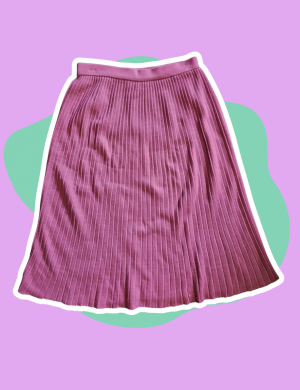 Jupe plissée rose