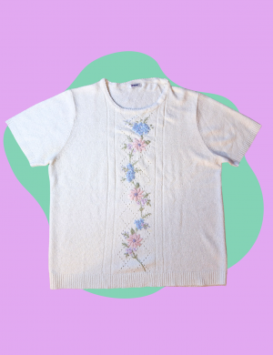 Tee-shirt mailles broderies