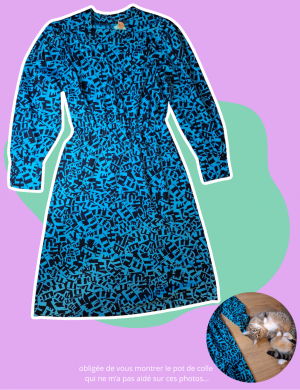 Robe vintage verte 80s