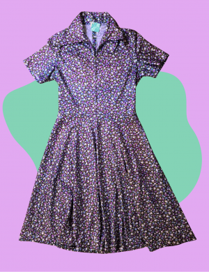 Robe fleurs violettes