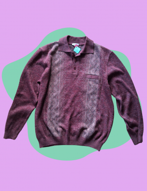 Pull bordeaux vintage