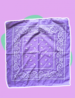 Foulard carré pesley lila