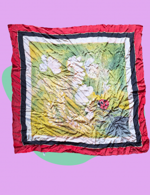 Foulard soie coccinelle
