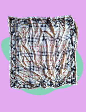 Foulard carreaux soie