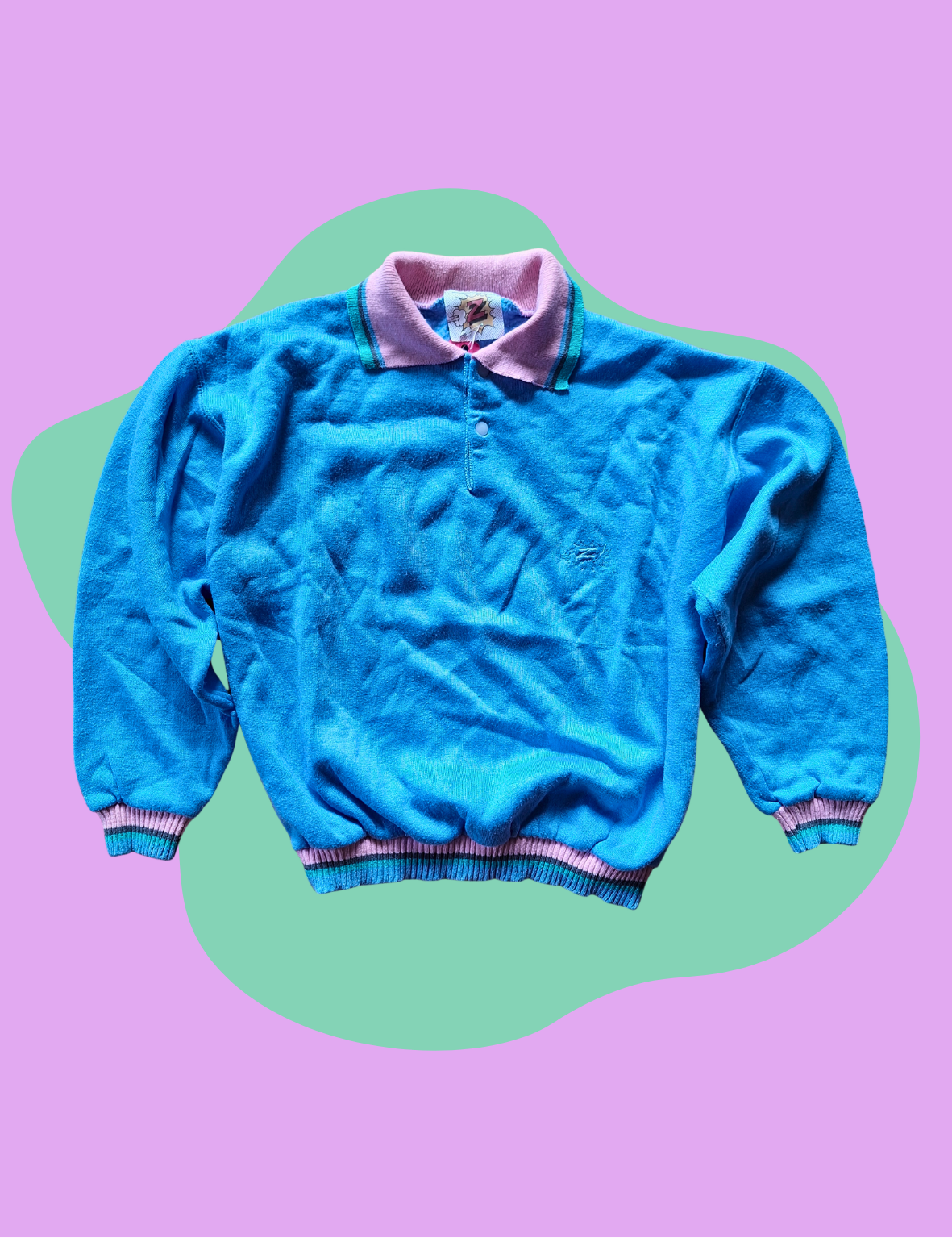 Pull Z bleu vintage