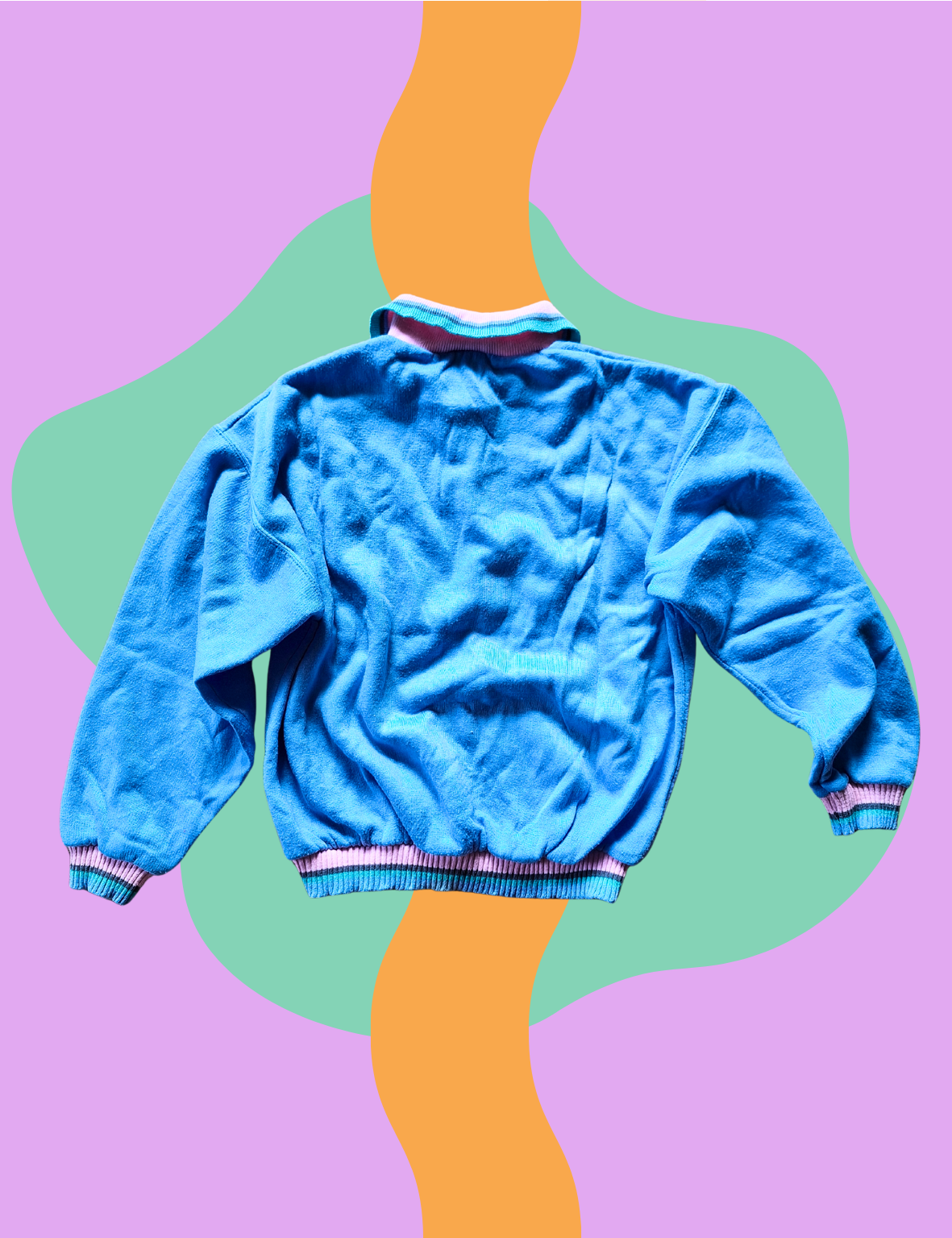 Pull Z bleu vintage – Image 3