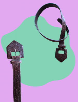 Ceinture cuir marron Medicis