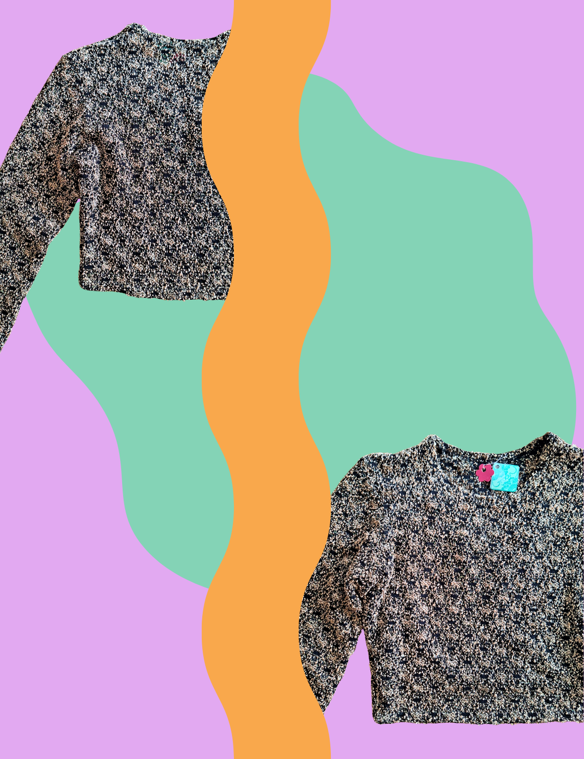 Pull crop top doré – Image 2