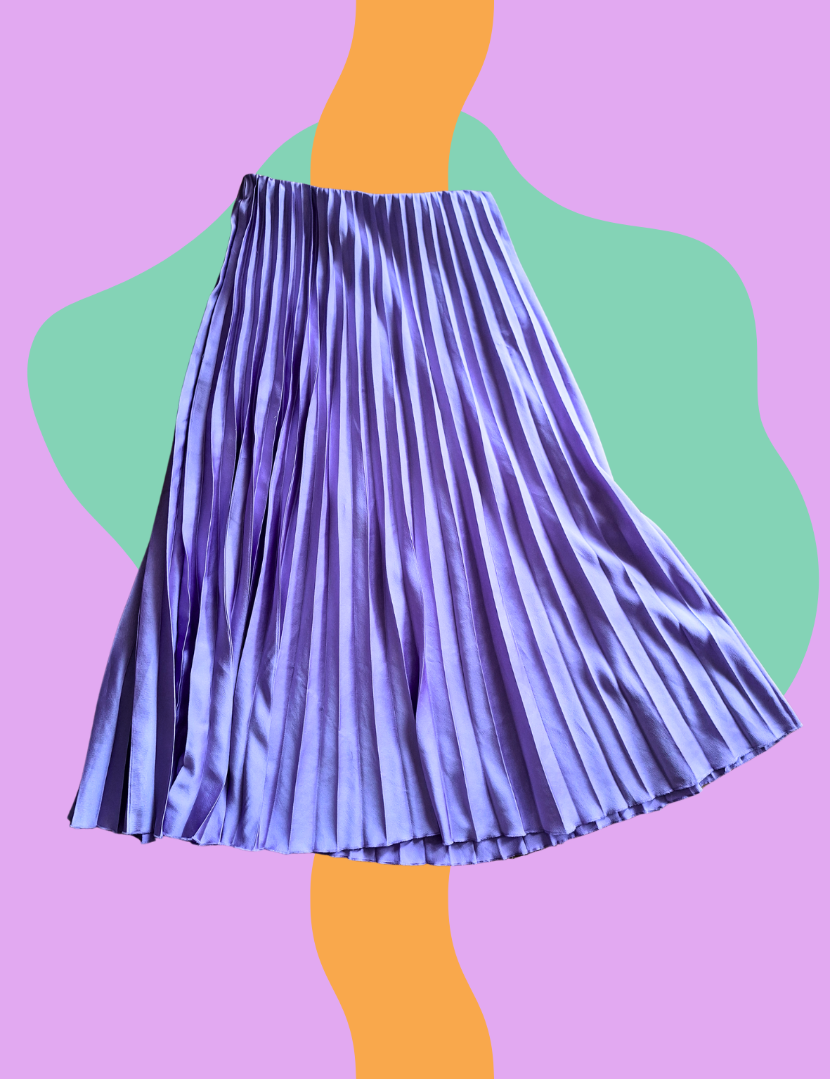 Jupe plissée lila