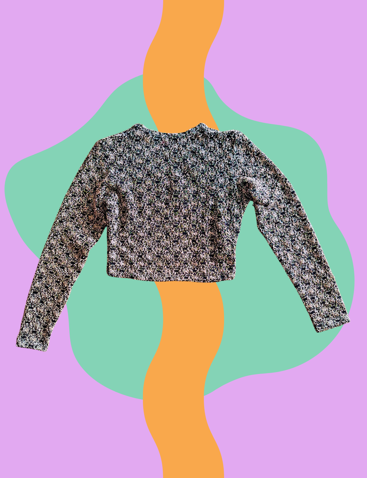 Pull crop top doré – Image 3